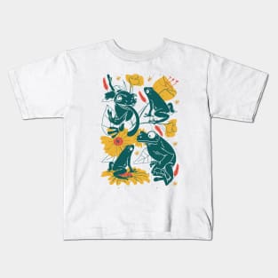 Vintage Frog Illustration Kids T-Shirt